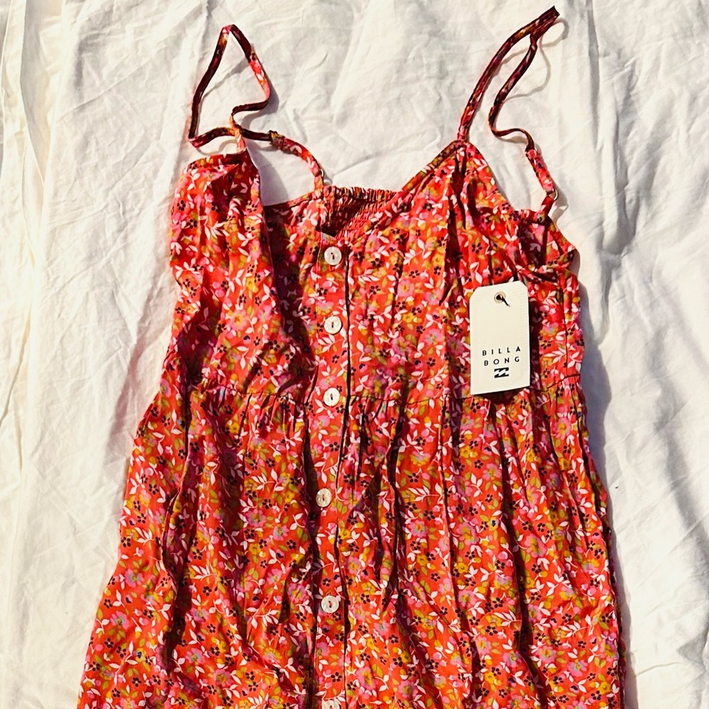Billabong Red Floral Midi Dress